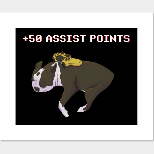 Boston Terrier Gamer +50 Assist Points Posters and Art